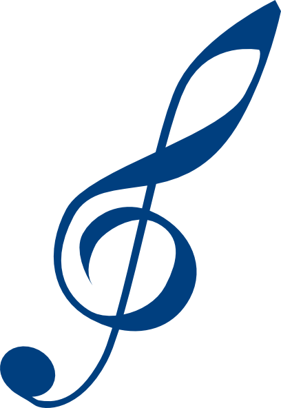 Blue Treble Clef clip art - vector clip art online, royalty free ...