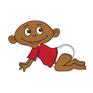 Hispanic Baby Clipart Image - Cute Cartoon Hispanic Baby Boy ...
