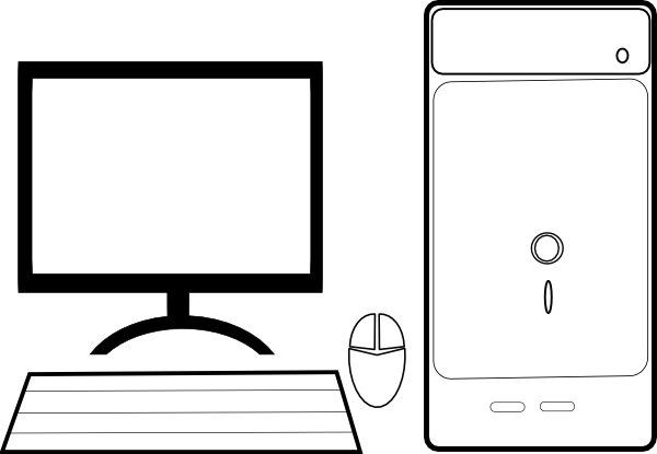 Personal Computer 3 clip art - vector clip art online, royalty ...