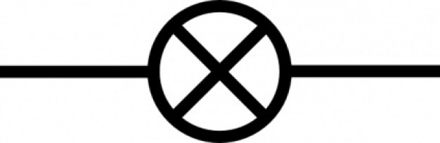 Electronic Light Bulb Circuit Symbol clip art | Download free Vector