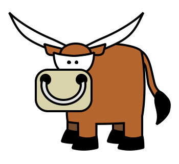 Drawing a cartoon bull
