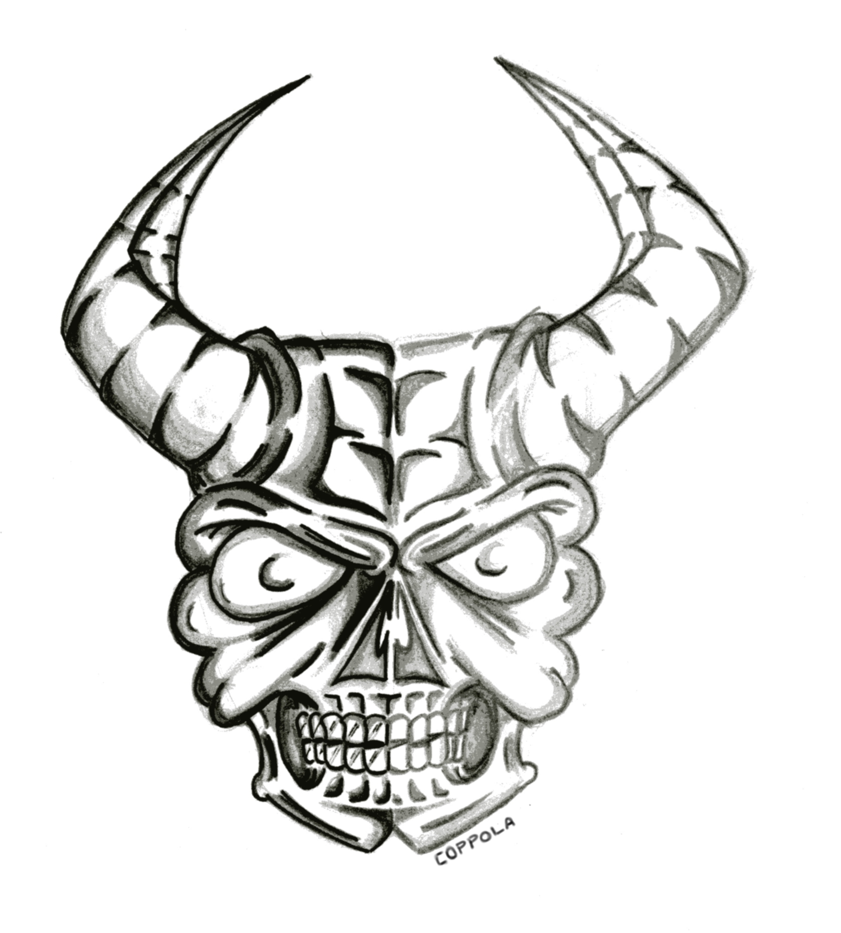 Pictures Of Drawings Of Skulls | Free Download Clip Art | Free ...