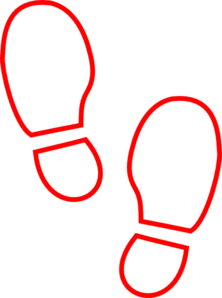 Shoe print outline clip art free