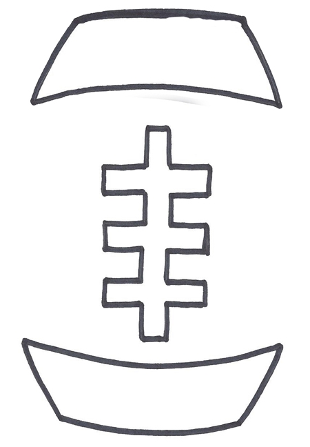 football outline template printable football pictures - Asthenic.net