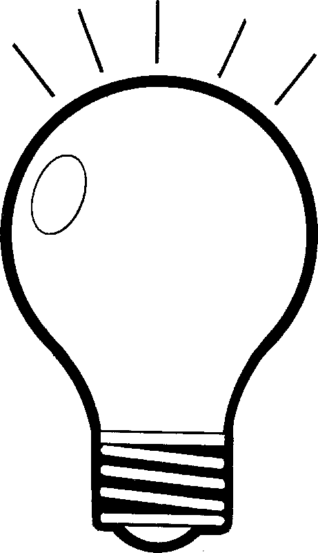 Light Bulb Clip Art Black And White Vintage - Free ...