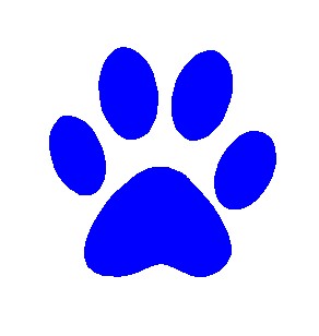 Blue Dog Paw Logo