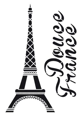 PLANTILLA STENCIL A3 TORRE EIFFEL 29,7 CM x 42 CM