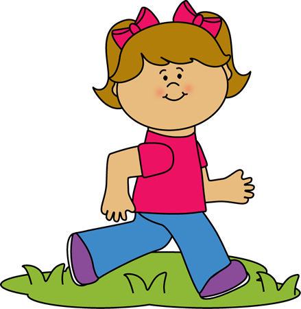 Running girl clipart free