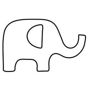 Elephant Outline | Easy Elephant ...