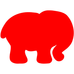 Red Elephant clip art - Polyvore