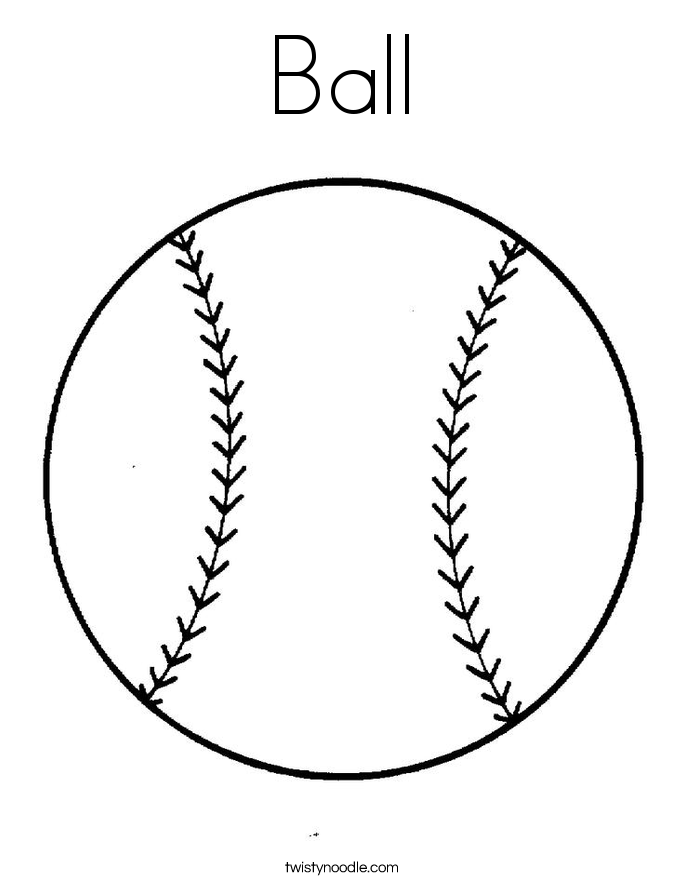 Ball Coloring Page - Twisty Noodle