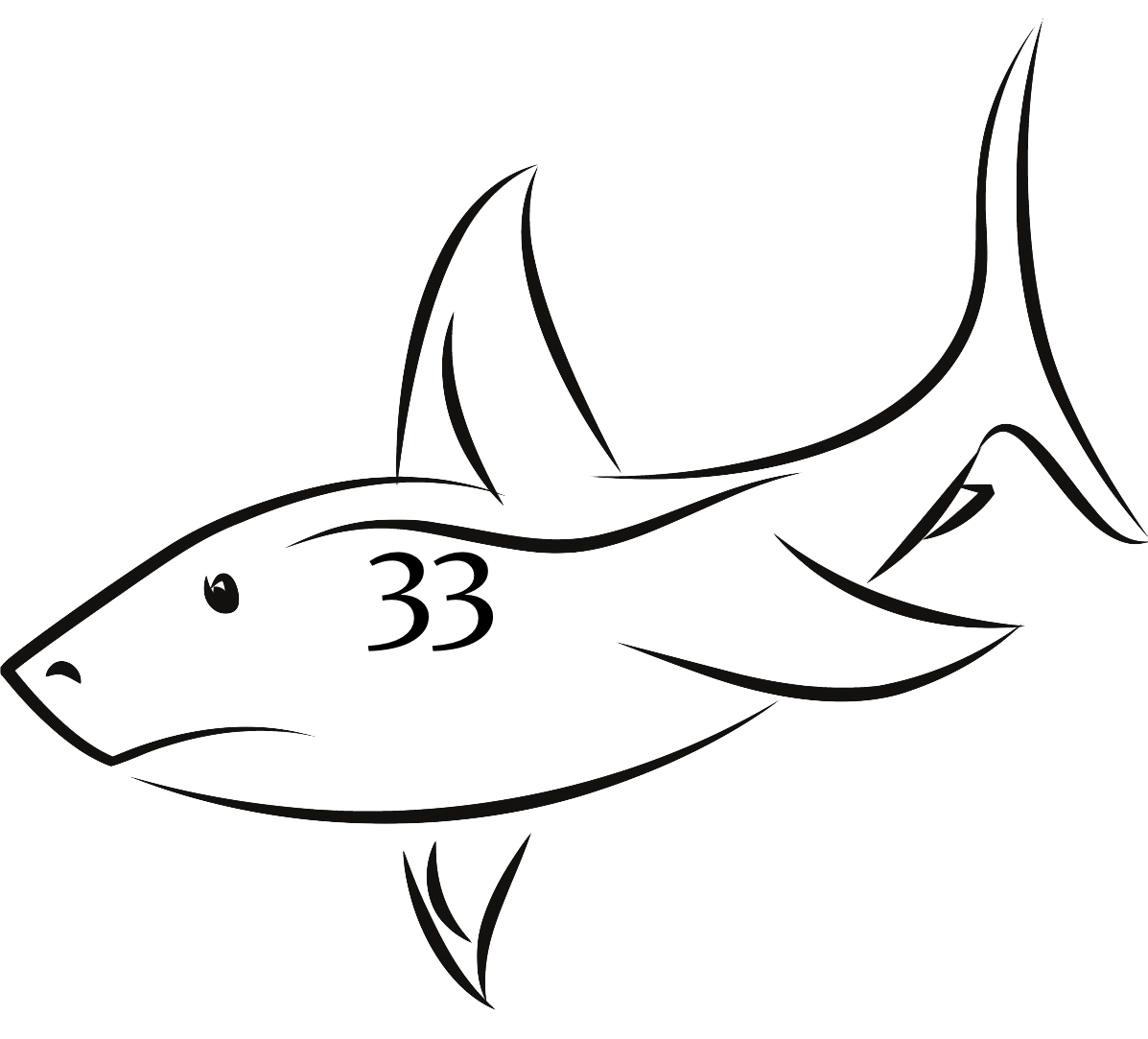 Shark Outline Clipart