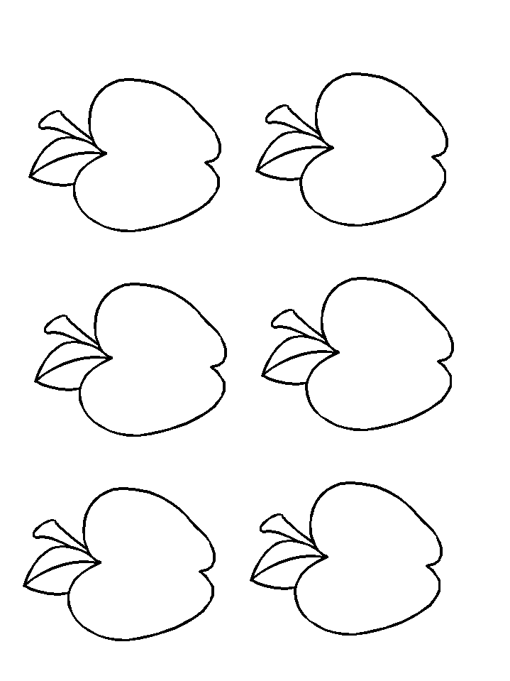Apple Template For Kids - AZ Coloring Pages