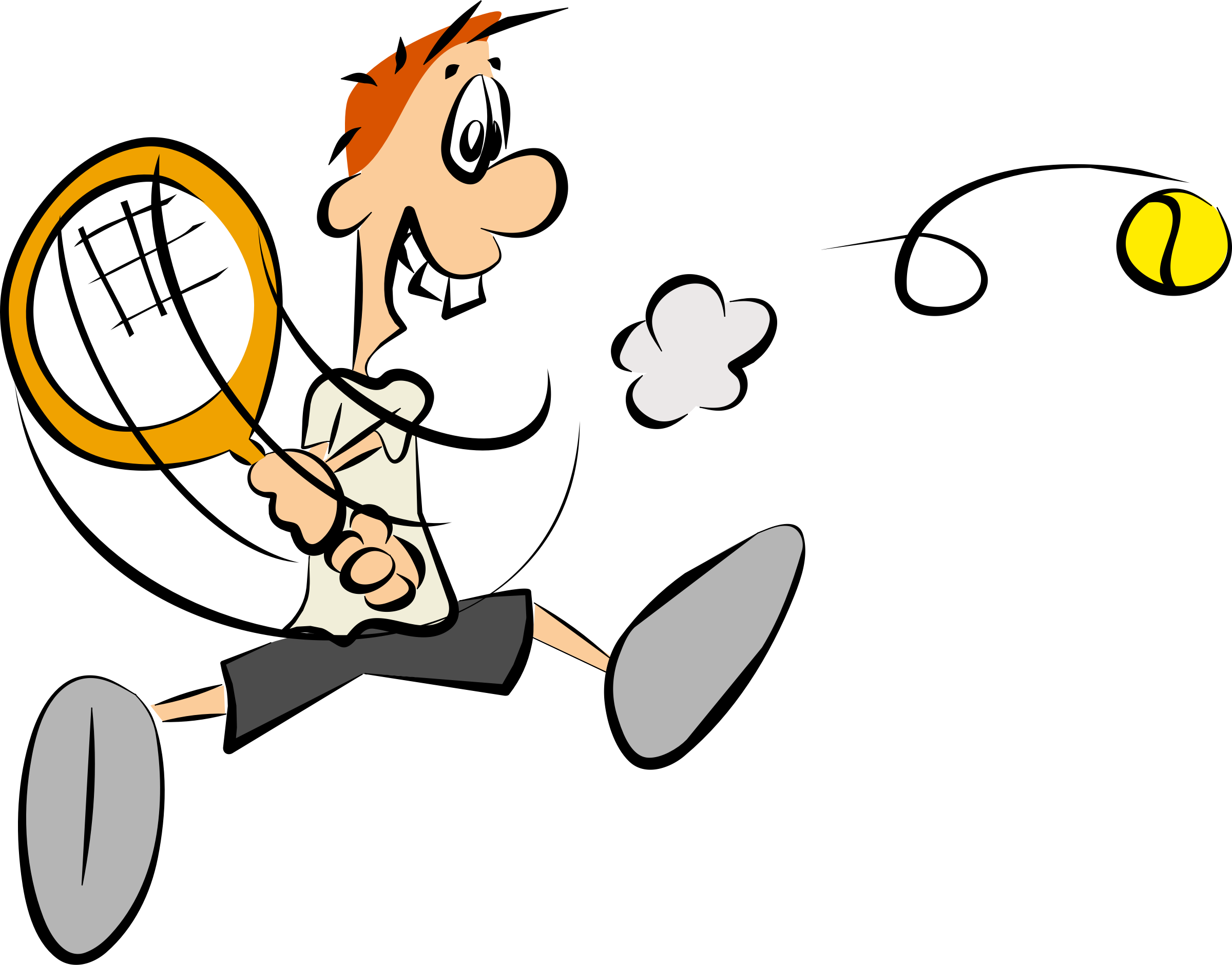 Clipart - Cartoon Tennis Player