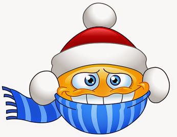 Freezing smiley clip art