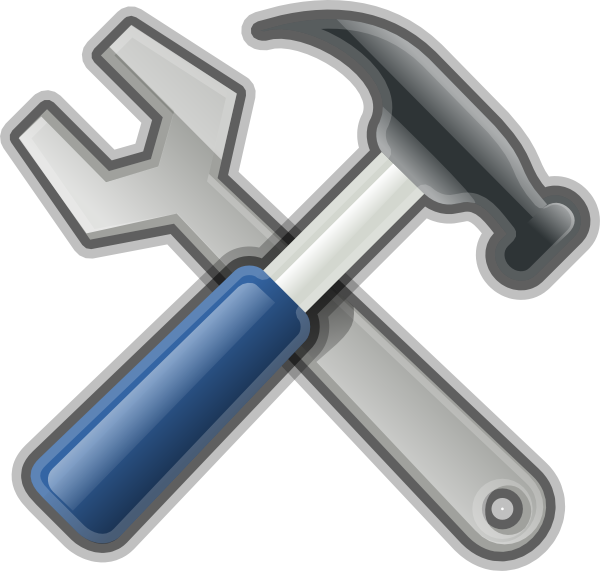 Andy Tools Hammer Spanner clip art - vector clip art online ...