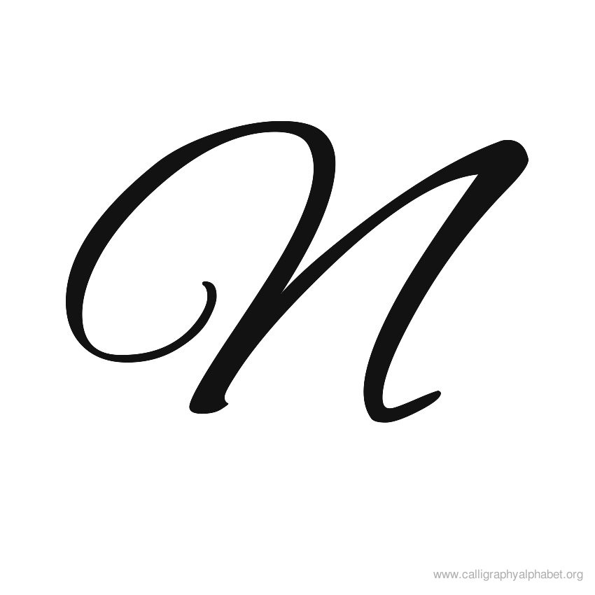 Calligraphy Alphabet N | Alphabet N Calligraphy Sample Styles ...