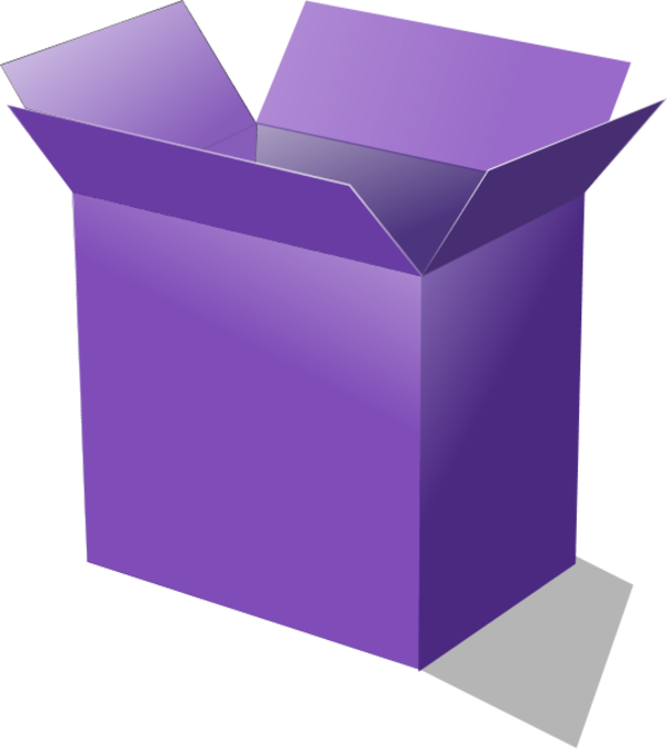 open cardboard box - vector Clip Art