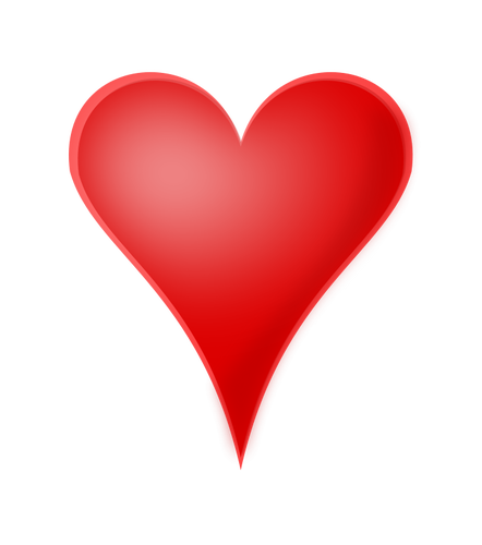 Disegno vettoriale di Valentine lucido rosso cuore | Immagini ...