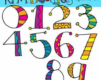 Clip Art Numbers 1-5 Clipart