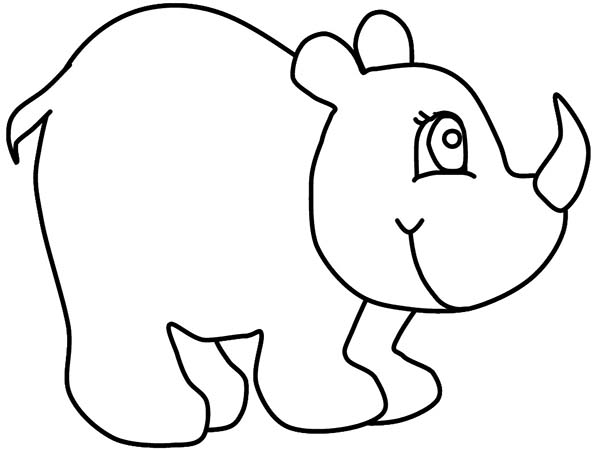 Kindergarten Kids Drawing Rhino Coloring Pages : Batch Coloring