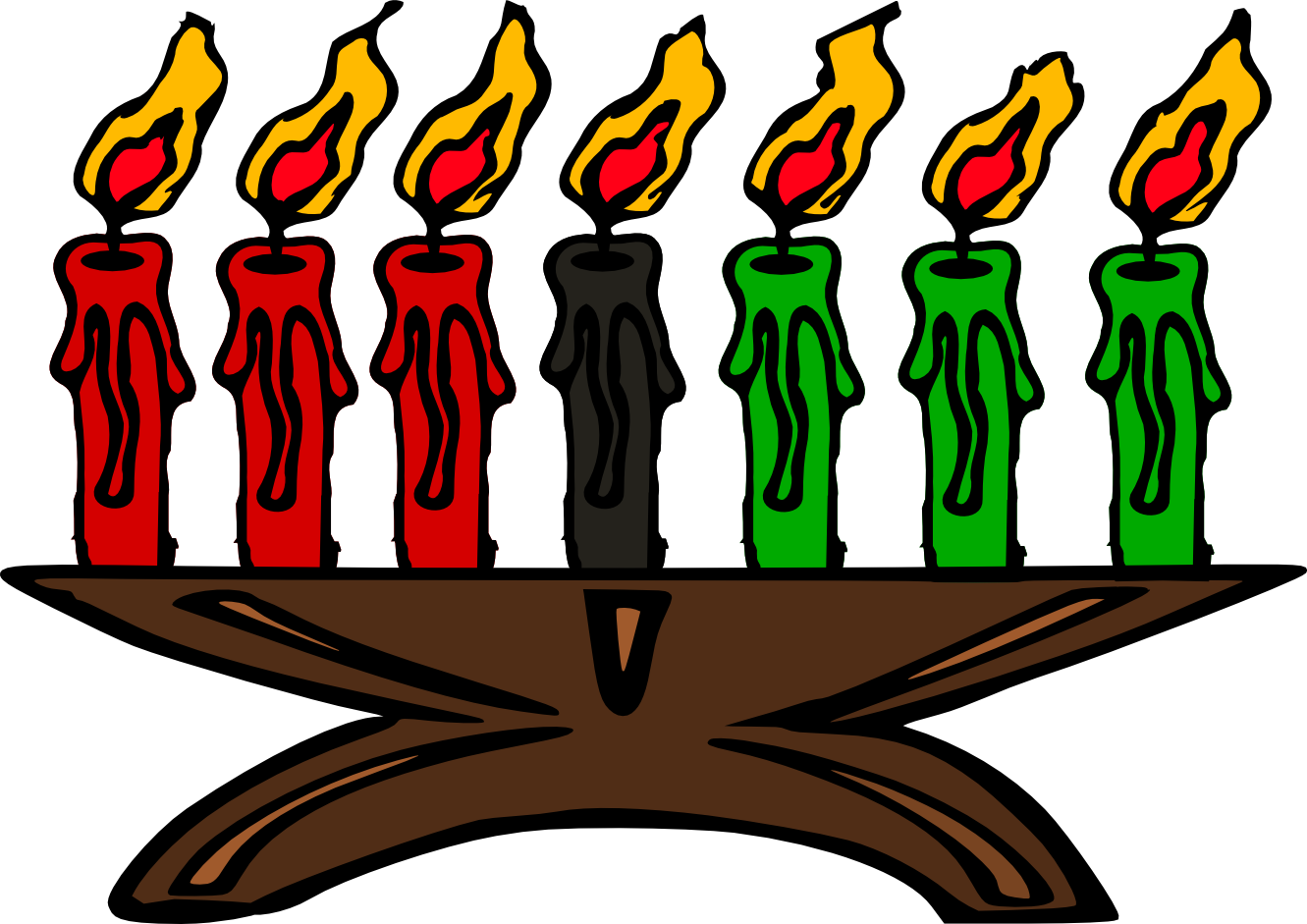 kwanzaa candles kinara SVG