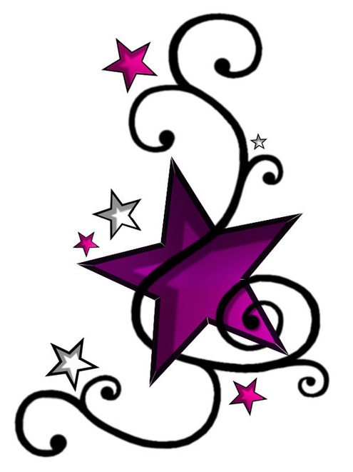 4507-free-designs-pink-star-on-the-stem-tattoo-wallpaper-tattoo ...
