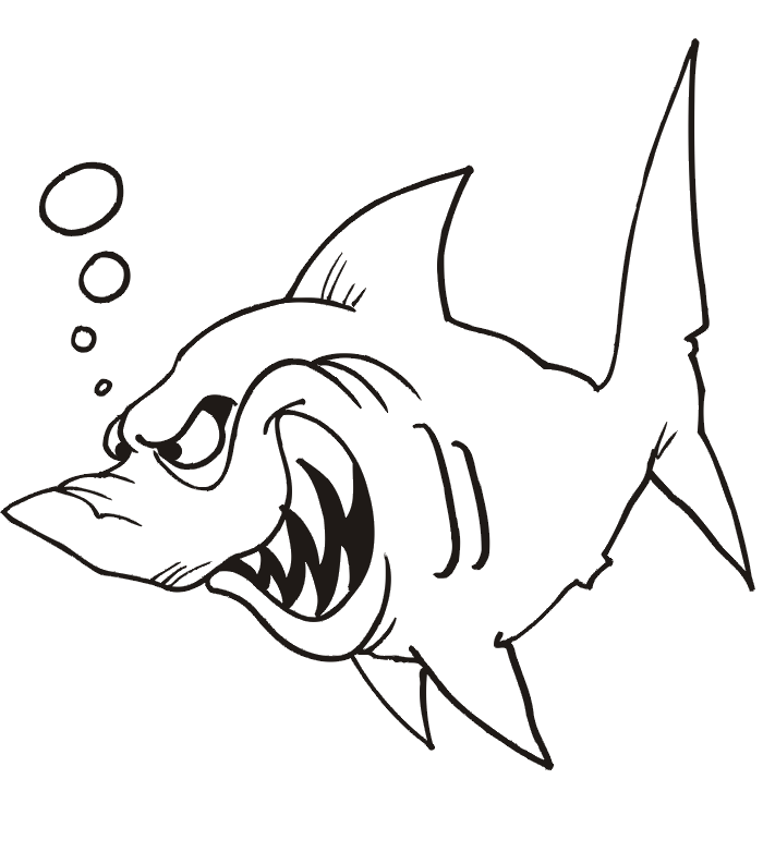 Shark Line Art | Free Download Clip Art | Free Clip Art | on ...