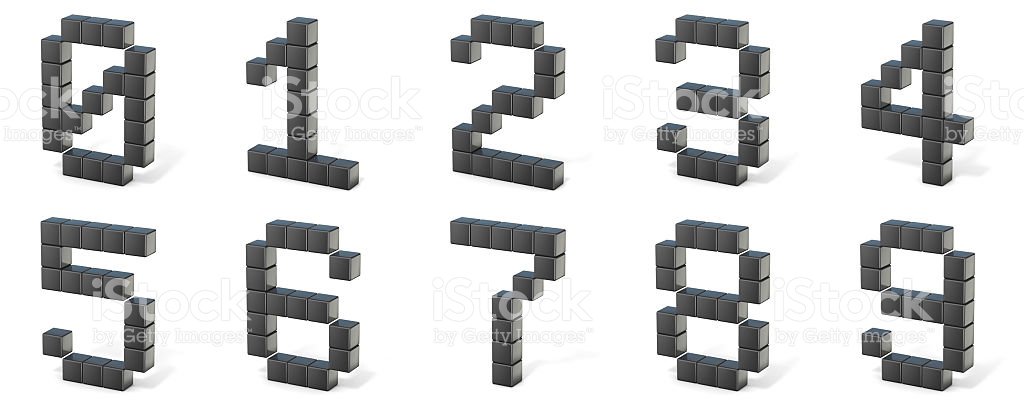 8 Bit Font Numbers 3d stock photo 615795912 | iStock