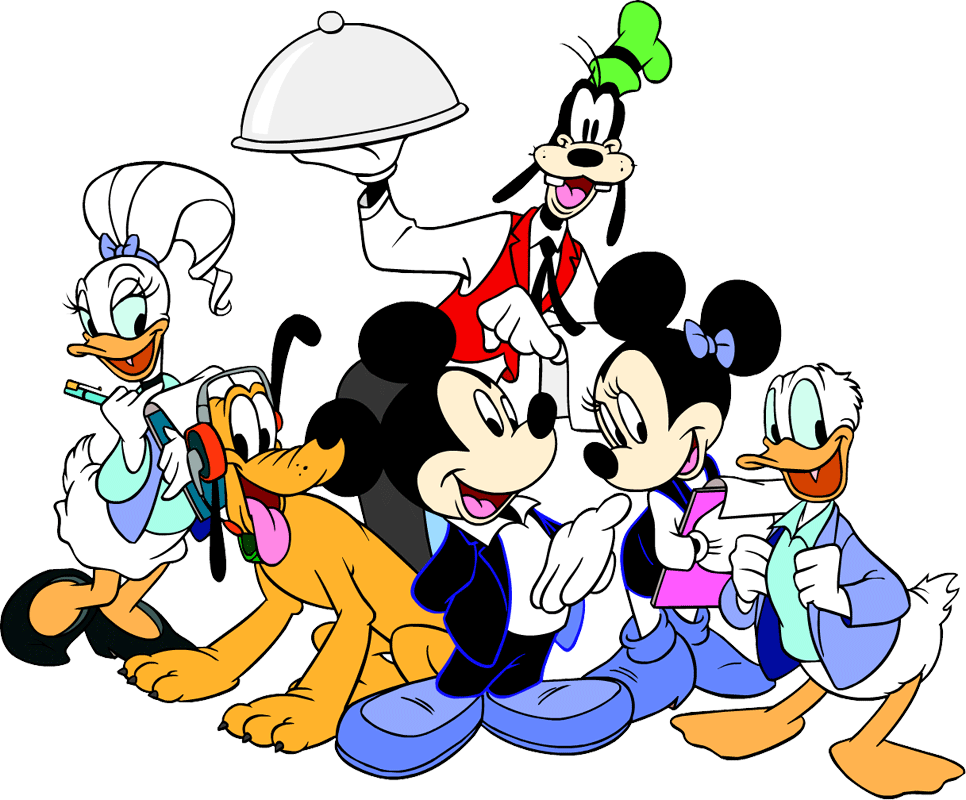 Disney characters cooking clipart