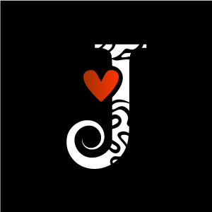 Heart Clipart - Green Alphabet J with Black Background | Download ...