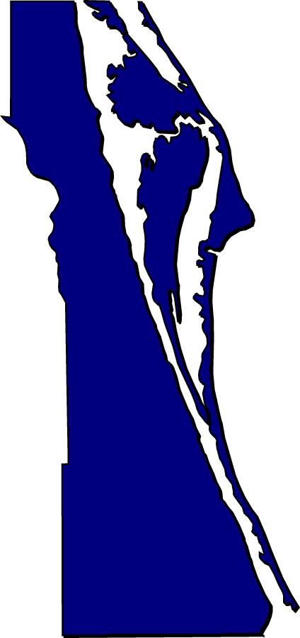 Brevard County, "Clipart" Style Maps in 50 Colors