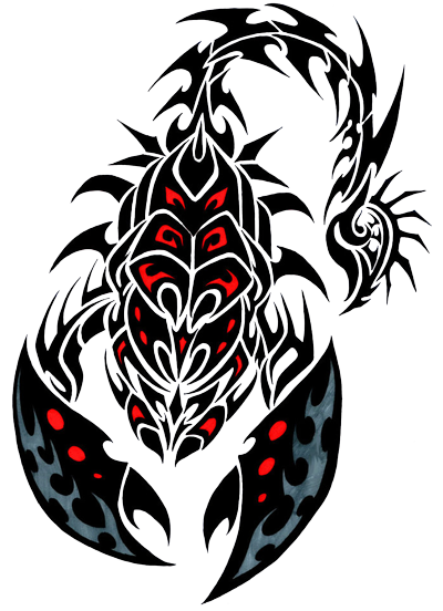Tribal Scorpion Tattoos- High Quality Photos and Flash Designs of ...