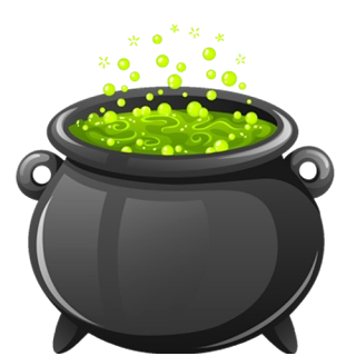 Witches Cauldron - Halloween Cartoon Clip Art
