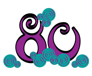80th Birthday Borders Clipart