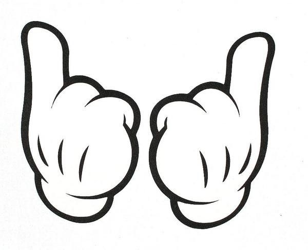 2 Hands Template Clipart