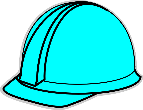 Turquoise Hard Hat Clip Art - vector clip art online ...