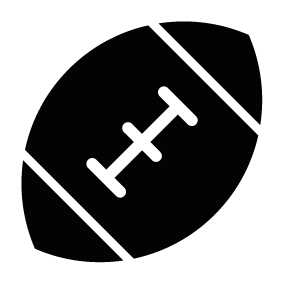 Rugby Ball Silhouette | Silhouette of Rugby Ball