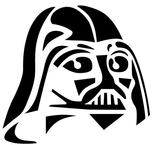 Darth Vader Star Wars Pumpkin Carving Stencil | HauntedPumpkins.com