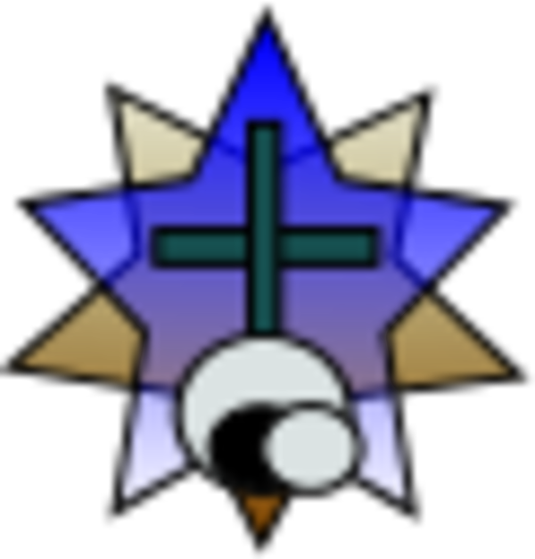 Symbolism Star Cross Empty Tomb - vector Clip Art