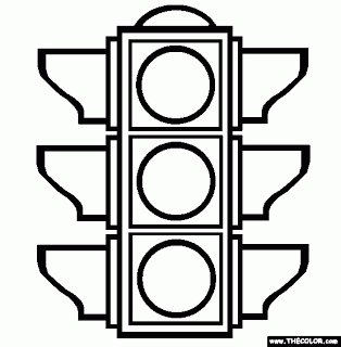 Traffic light clipart black and white