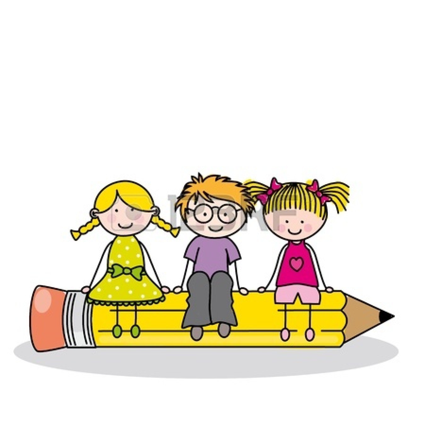 Free clipart children writing