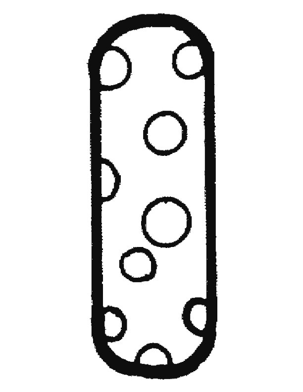 Clipart of a bubble letter t