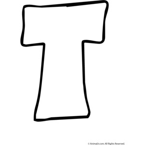 Clipart of a bubble letter t