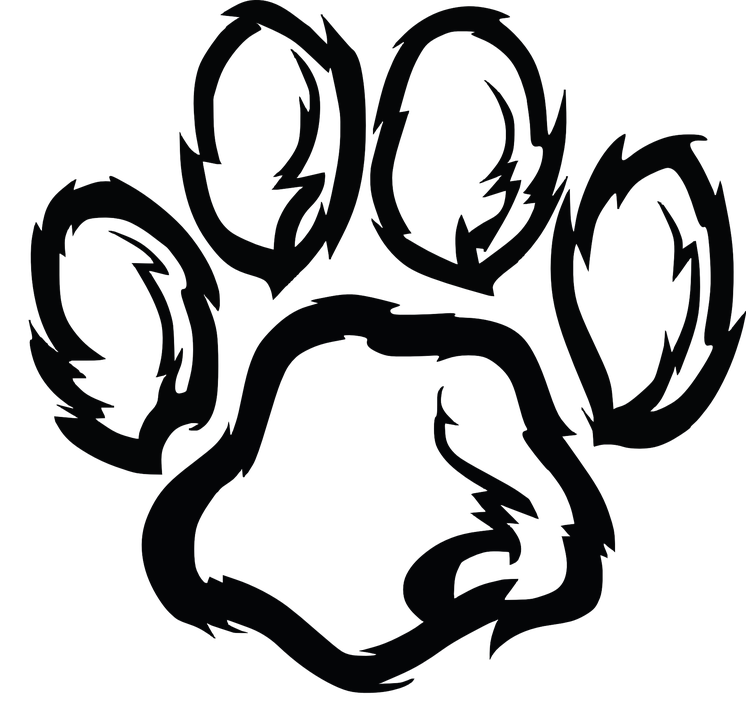 Wildcat footprint clipart