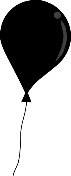 Black And White Party Balloons Clipart
