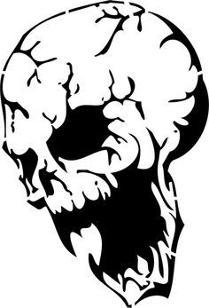 Skull stencil, Stencils and Design