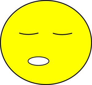 Clipart sleepy smiley