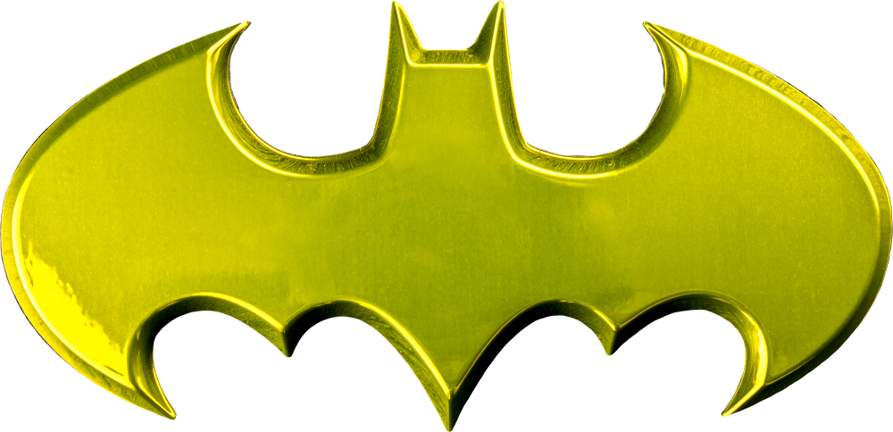 Batman - Batman Logo Yellow Chrome Premium Fan Emblem by Fan Emblems