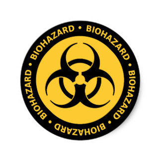 Biohazard Warning Sign Stickers | Zazzle